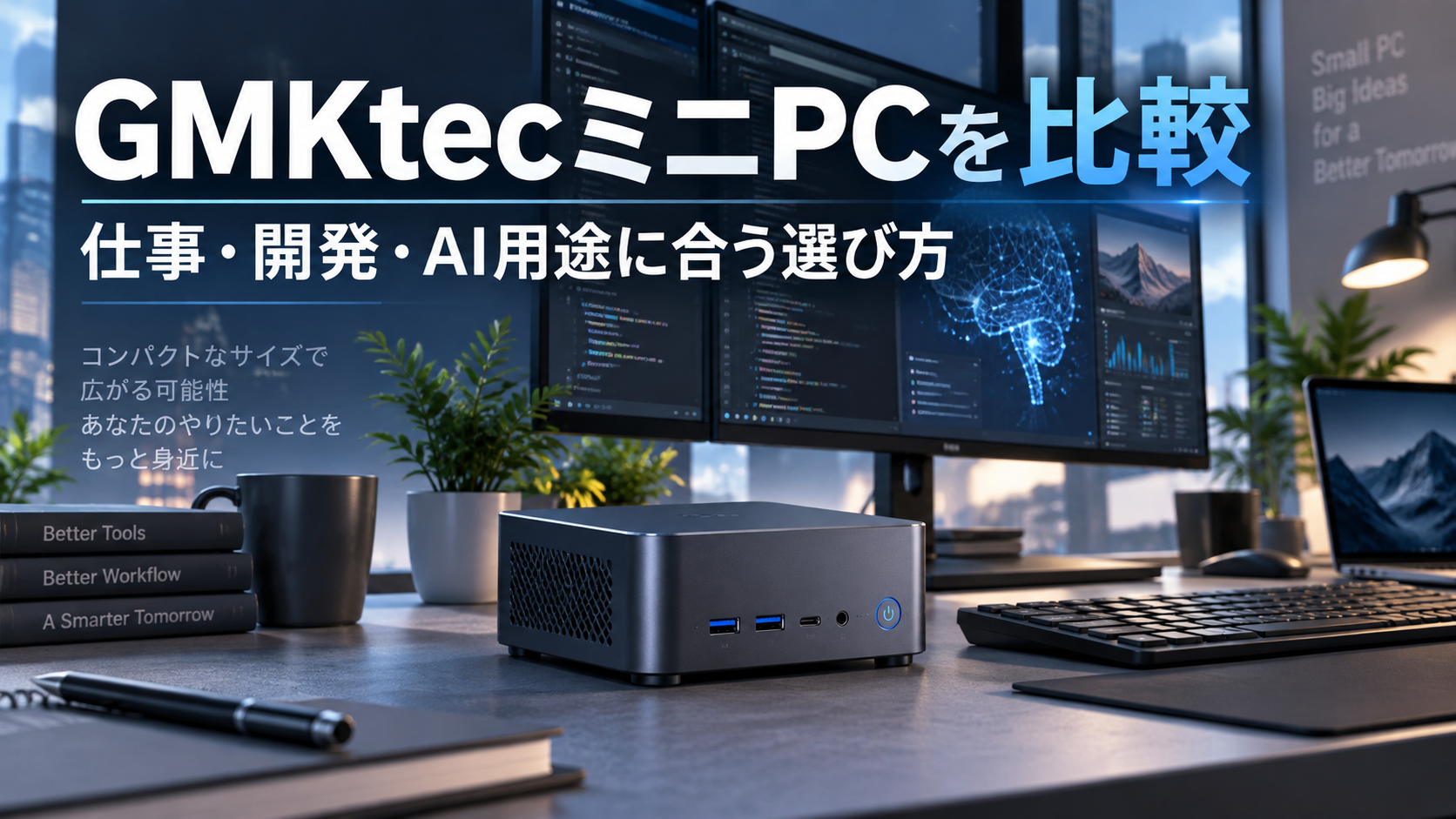 GMKtecミニPCを他社製品と比較|仕事・開発・AI用途に合う選び方