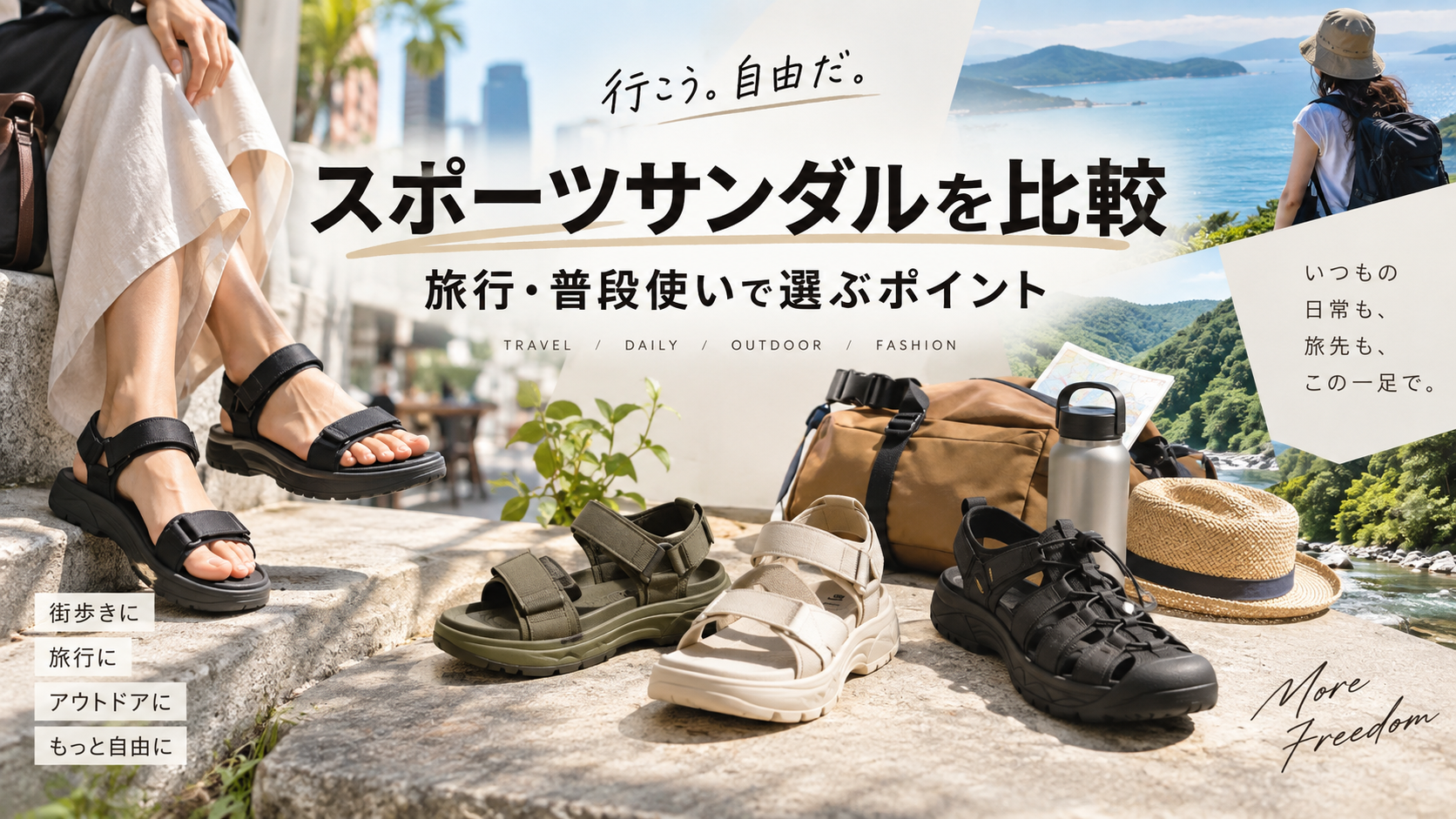 スポーツサンダルを比較｜SHAKA（シャカ）の特徴と旅行・普段使いでの選び方